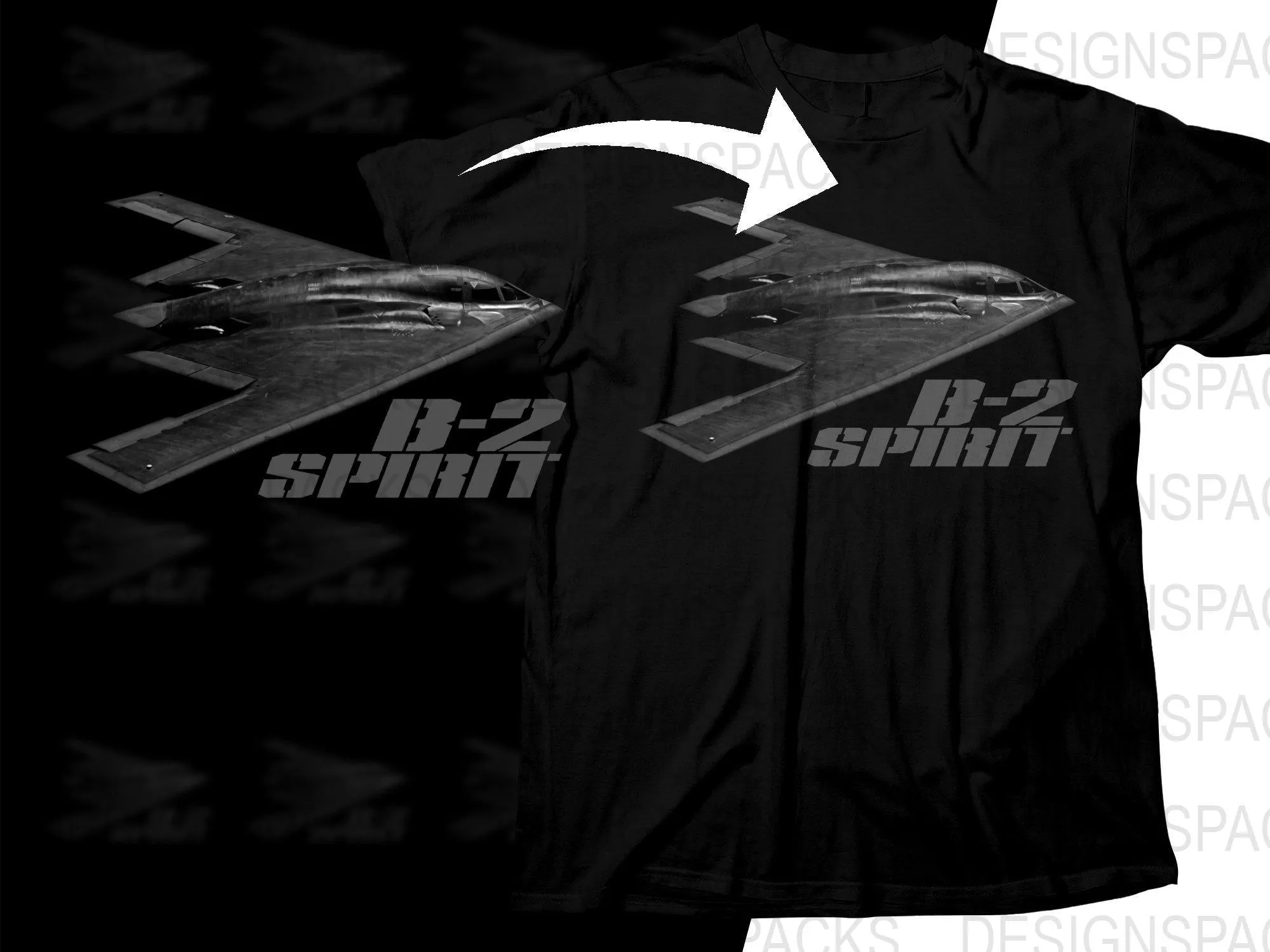 B-2 Spirit Stealth Bomber Themed Graphic Png Digital Download