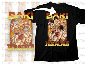 Baki Hanma Anime Graphic Design Png Digital Download