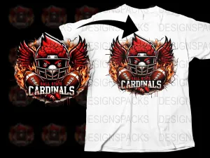 Ball State Cardinals Football Themed Graphic Png Digital Download