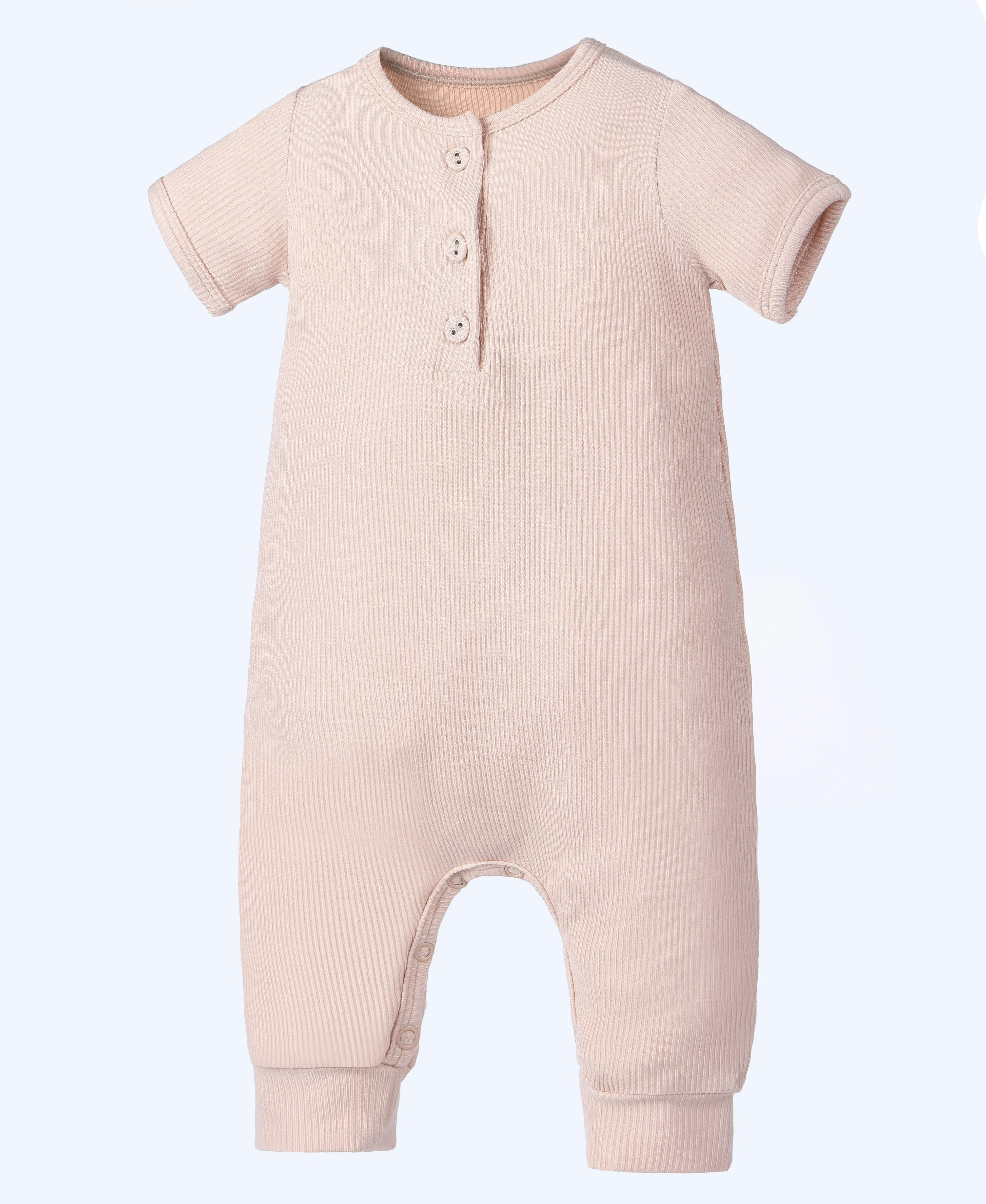 Bamboo Ribbed Short Sleeve Romper