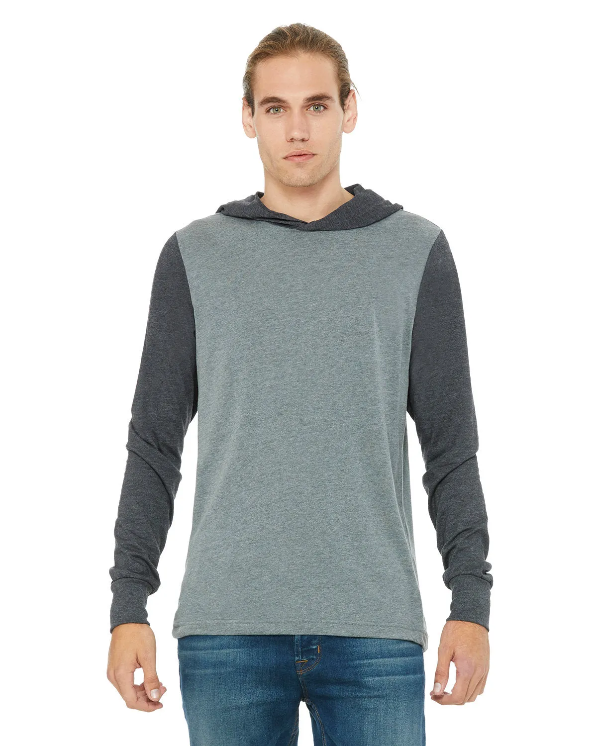 Bella   Canvas Unisex Jersey Hooded Long Sleeve Tee