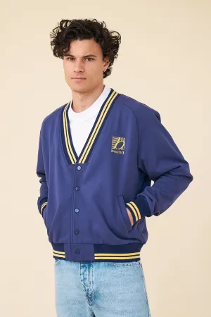 BERKELEY VARSITY CARDIGAN - NAVY / YELLOW