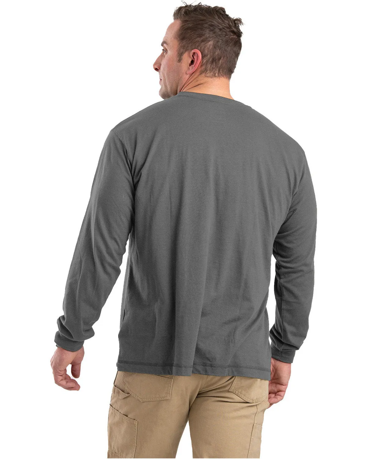 Berne Men's Tall Performance Long-Sleeve Pocket T-Shirt