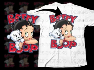 Betty Boop Graphic Art Fashion Png Digital Download