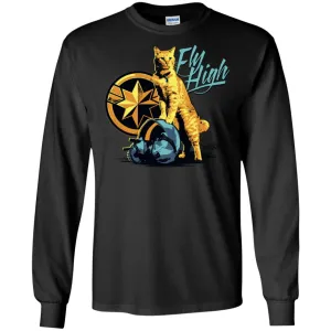 Captain Marvel Symbol Goose Fly High Men Long Sleeve Shirt