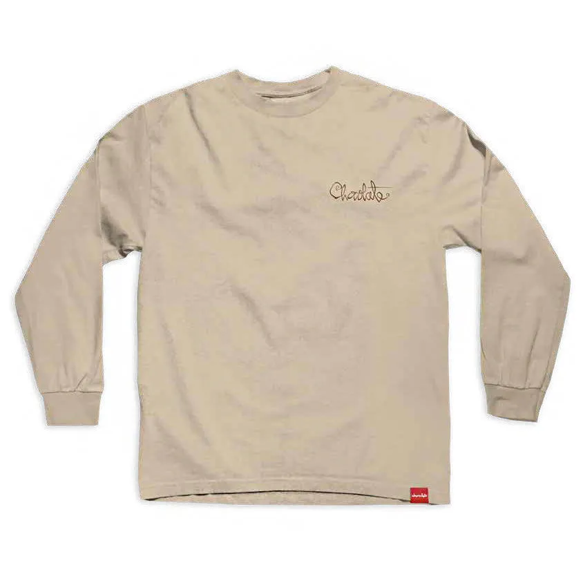 Chocolate '94 Script Long Sleeve Tee Tan