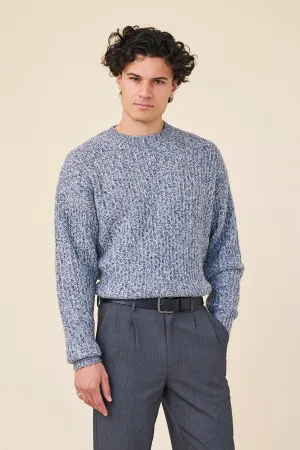 CHUNKY TWIST HEAVY KNIT - PEBBLE