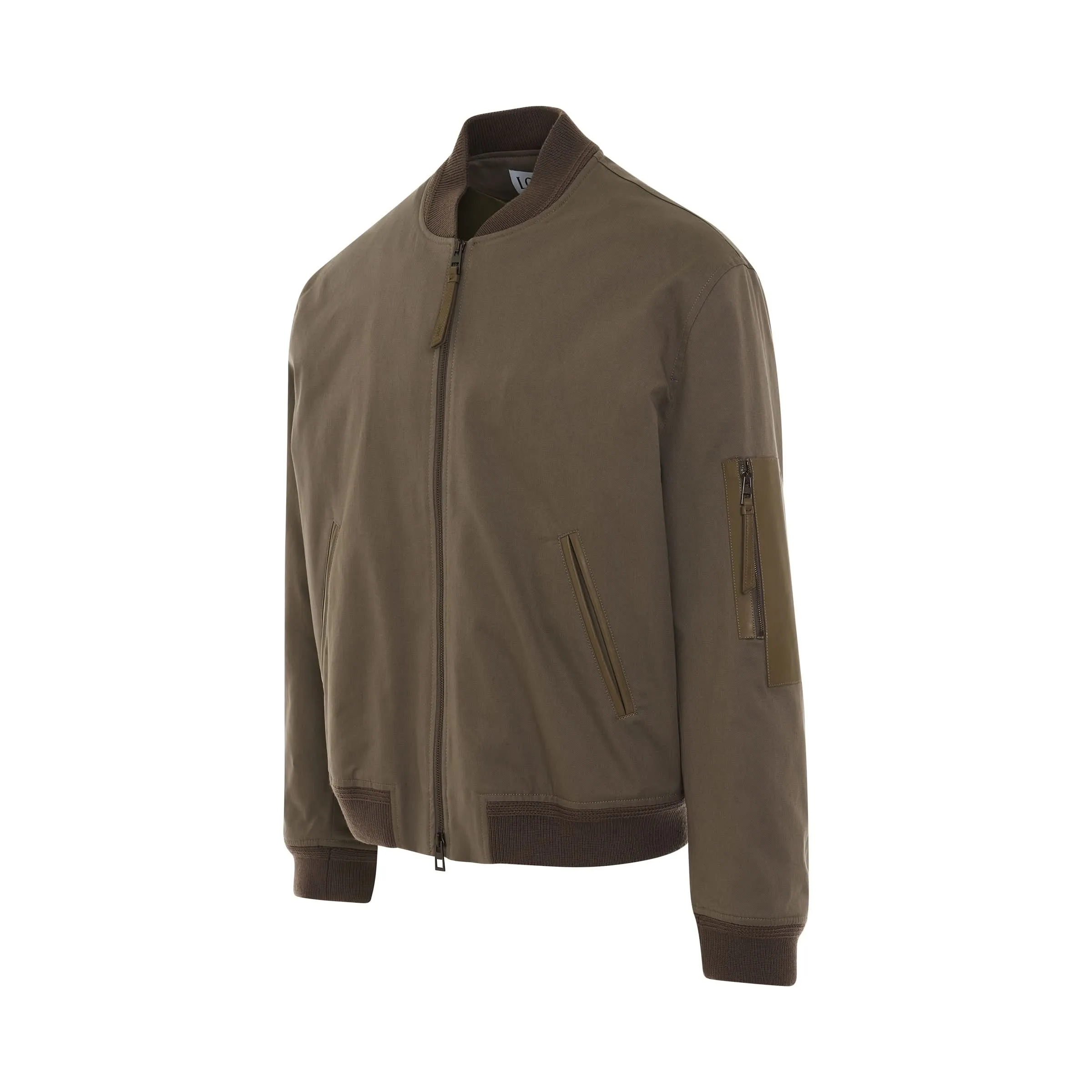 Cotton Bomber Jacket in Iron