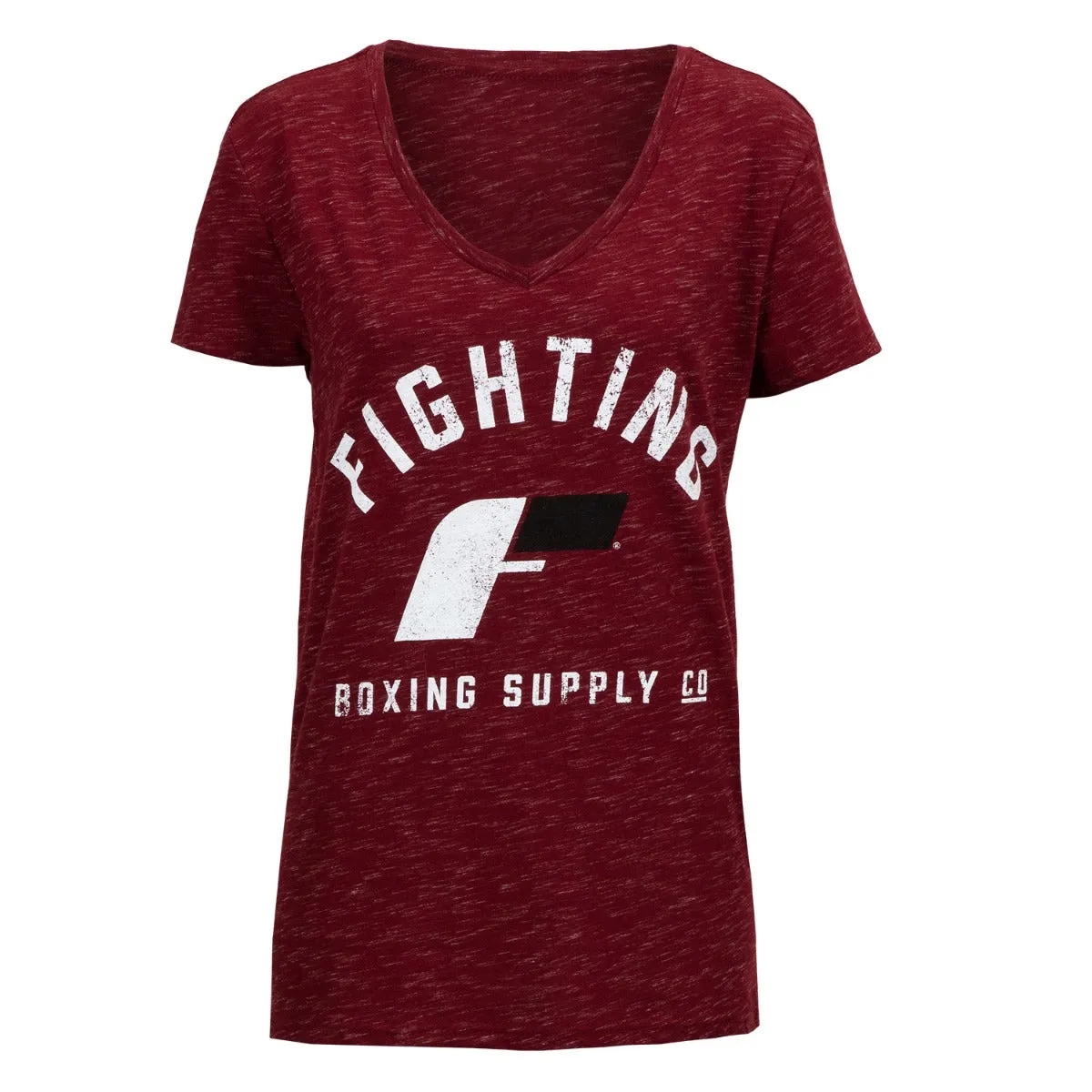 Fighting Women's Distressed V-Neck Tee