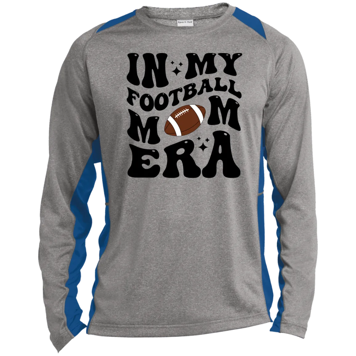 Football Mom ST361LS Long Sleeve Heather Colorblock Performance Tee