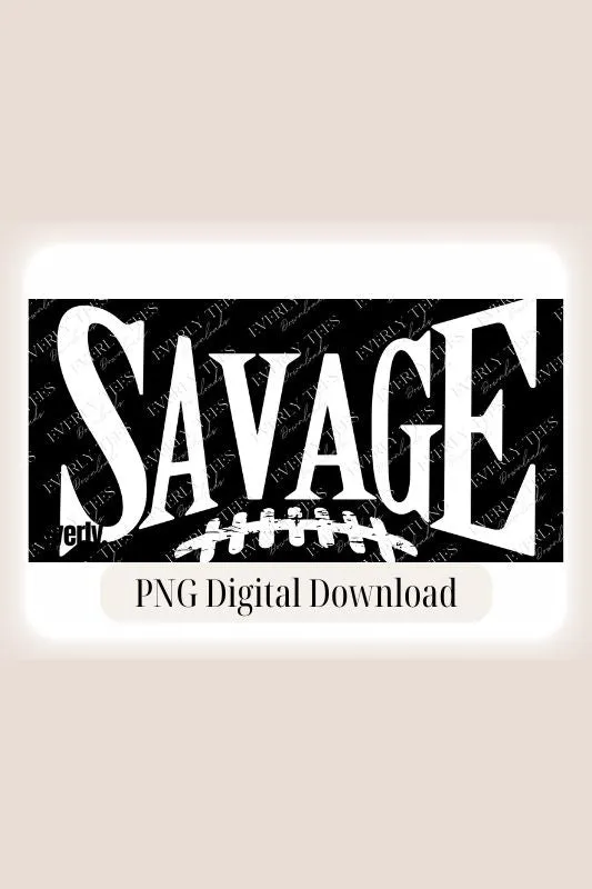 Football Savage Design PNG Download