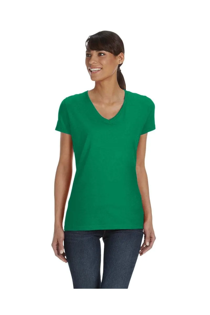 Fruit of the Loom L39VR: Ladies 5 oz HD Cotton V-Neck T-Shirt