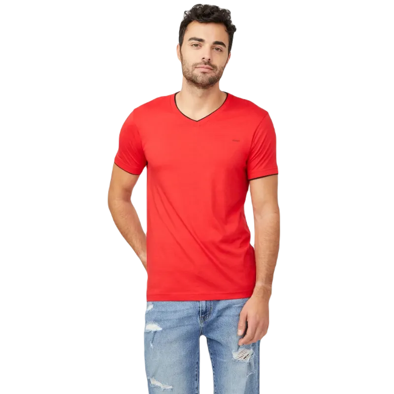 Guess Factory Armin V-Neck T-shirt, red