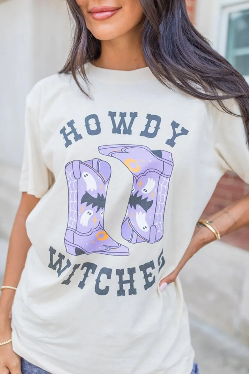 Halloween "HOWDY WITCHES" Boots T Shirt