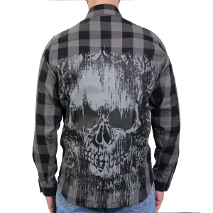 Hot Leathers FLM2101 Men's 'Grave Rub' Flannel Long Sleeve Shirt