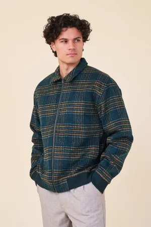 LENOX CHECK WOOL BOMBER