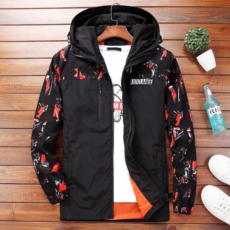 Men's Casual Hooded Windbreaker | Plus Size