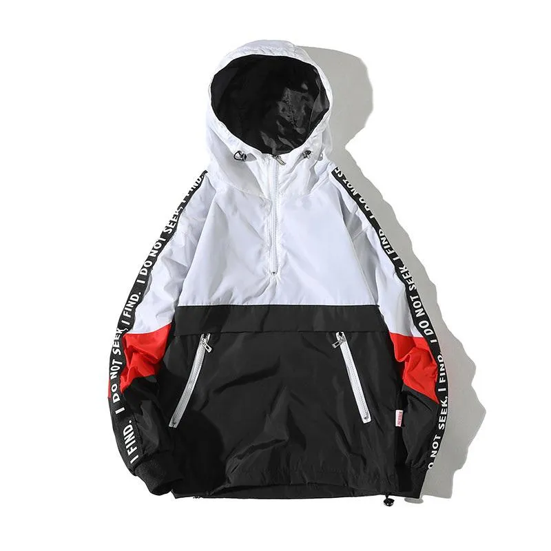 Men's Casual Hooded Windbreaker