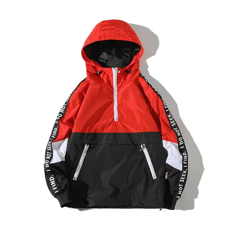 Men's Casual Hooded Windbreaker