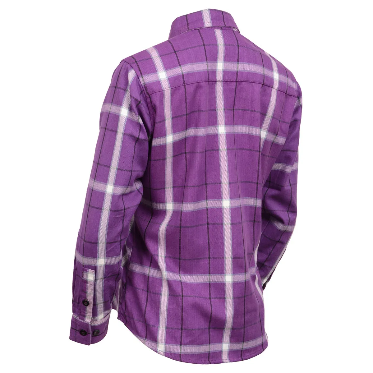 Milwaukee Leather MNG21605 Women's Casual Purple and White Long Sleeve