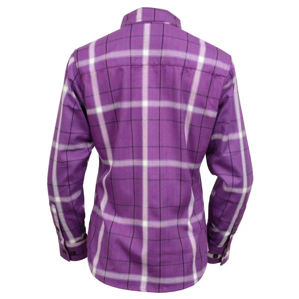 Milwaukee Leather MNG21605 Women's Casual Purple and White Long Sleeve