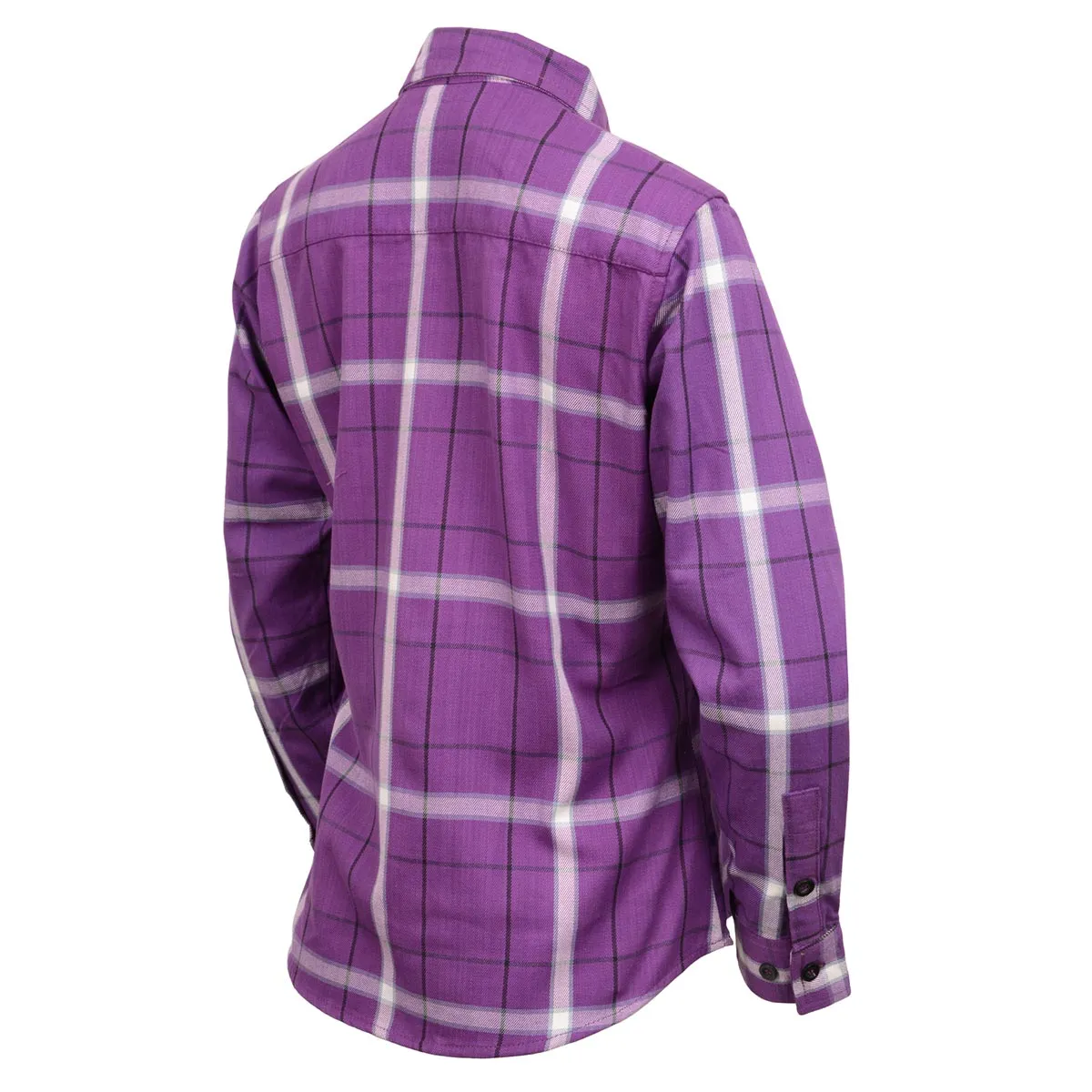 Milwaukee Leather MNG21605 Women's Casual Purple and White Long Sleeve