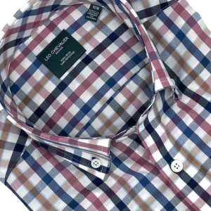 Multi Colored 100% Cotton Gingham Short Sleeve Shirt