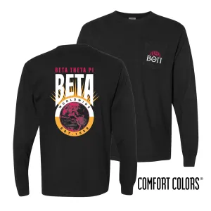 New! Beta Comfort Colors Retro Worldwide Long Sleeve Tee