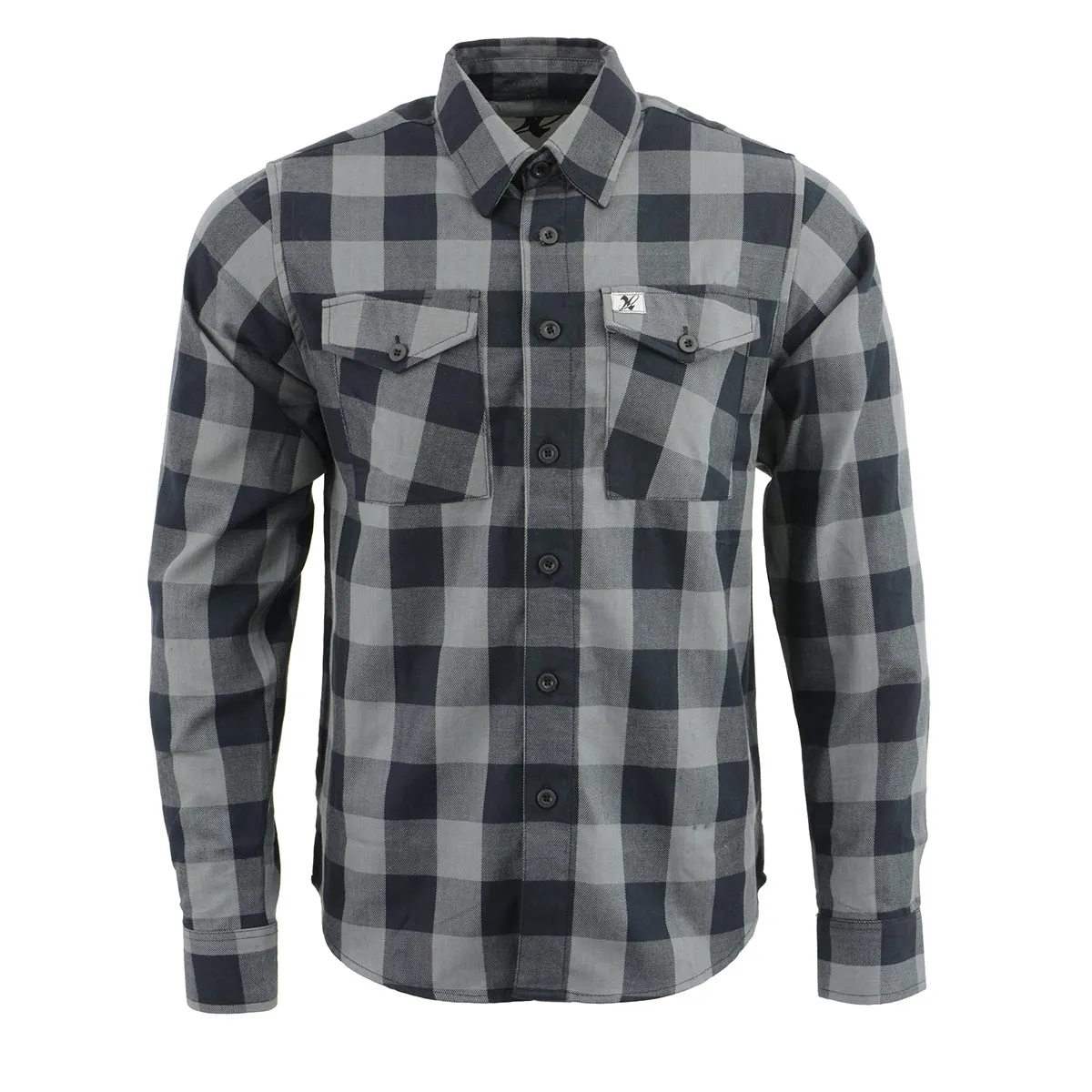 NexGen MNG11630 Men's Black and Grey Long Sleeve Cotton Flannel Shirt