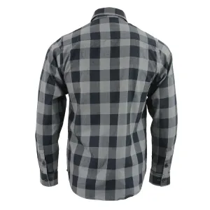 NexGen MNG11630 Men's Black and Grey Long Sleeve Cotton Flannel Shirt