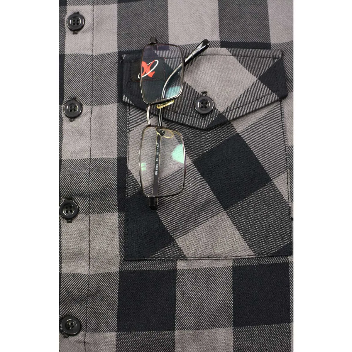 NexGen MNG11630 Men's Black and Grey Long Sleeve Cotton Flannel Shirt