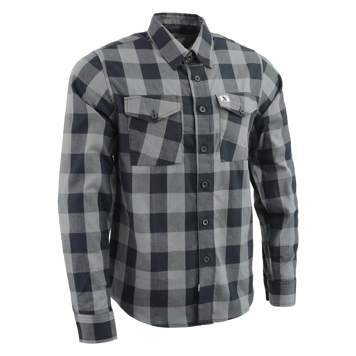 NexGen MNG11630 Men's Black and Grey Long Sleeve Cotton Flannel Shirt