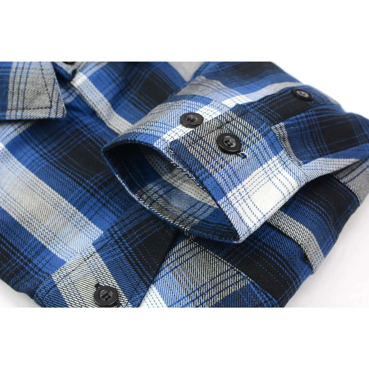 NexGen MNG11635 Men's Blue and White Long Sleeve Cotton Flannel Shirt