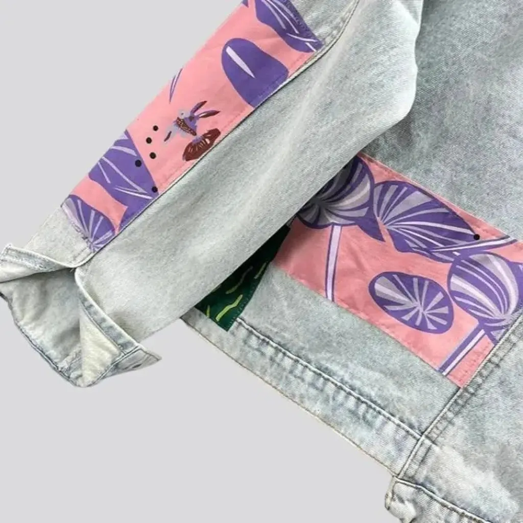 Patchwork women's denim jacket