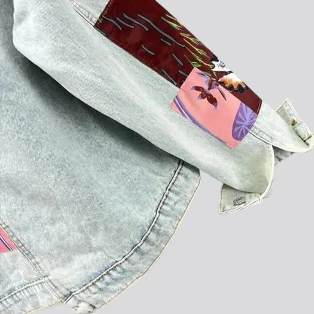 Patchwork women's denim jacket