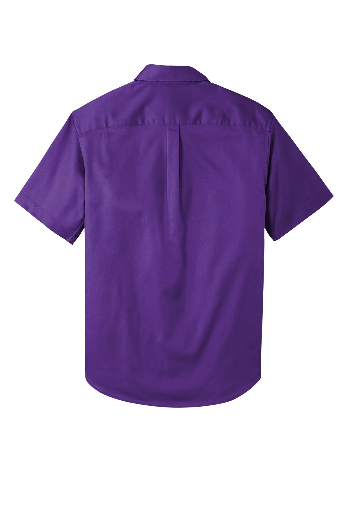 Port Authority® Short Sleeve SuperPro React™ Twill Shirt - Purple