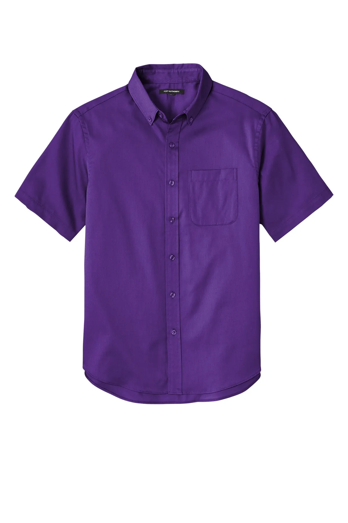 Port Authority® Short Sleeve SuperPro React™ Twill Shirt - Purple