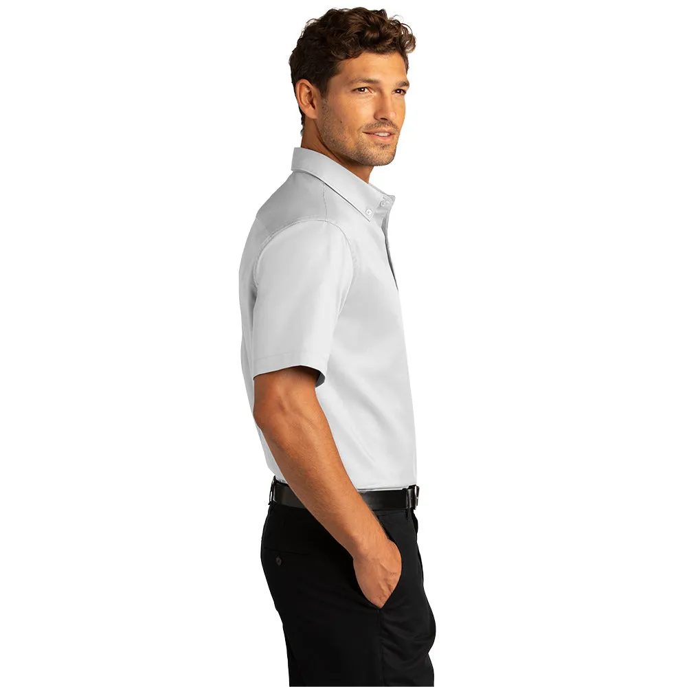 Port Authority® Short Sleeve SuperPro React™ Twill Shirt - White