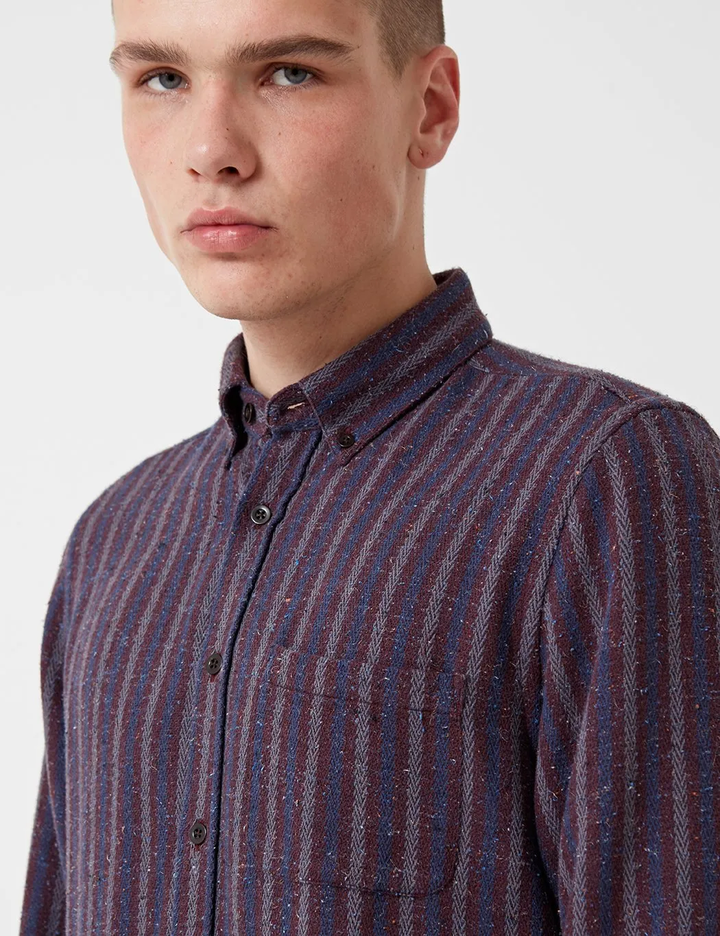 Portuguese Flannel Tica Striped Shirt - Red