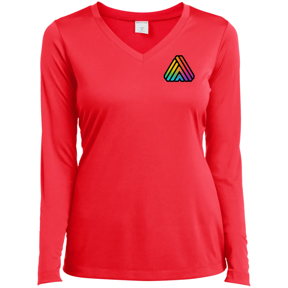 Qreatrz Ladies’ Long Sleeve Performance V-Neck Tee