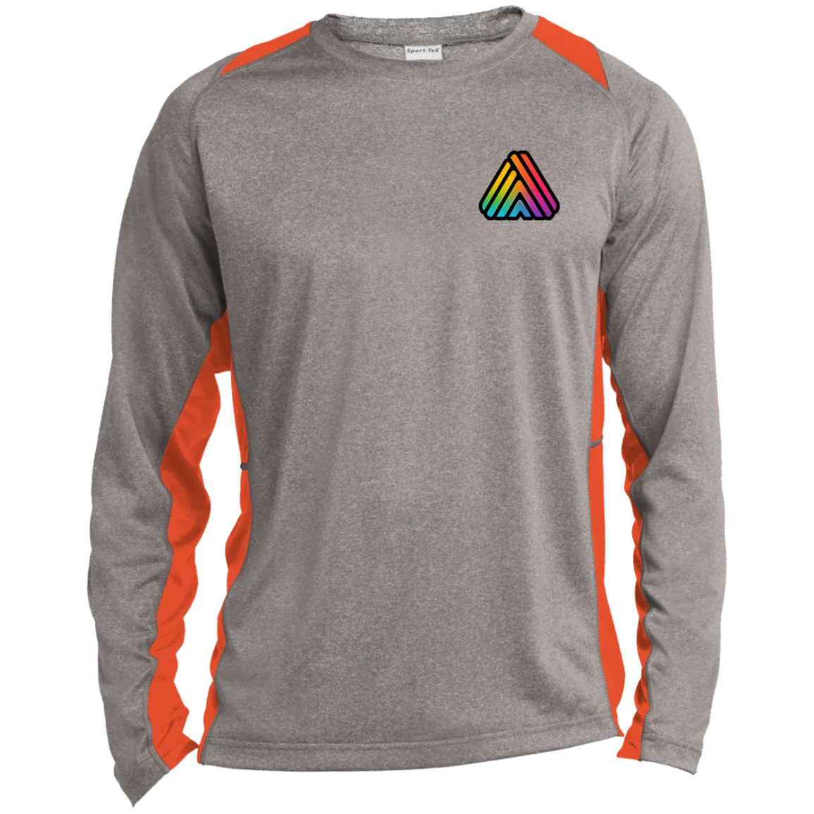 Qreatrz Long Sleeve Heather Colorblock Performance Tee