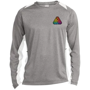 Qreatrz Long Sleeve Heather Colorblock Performance Tee