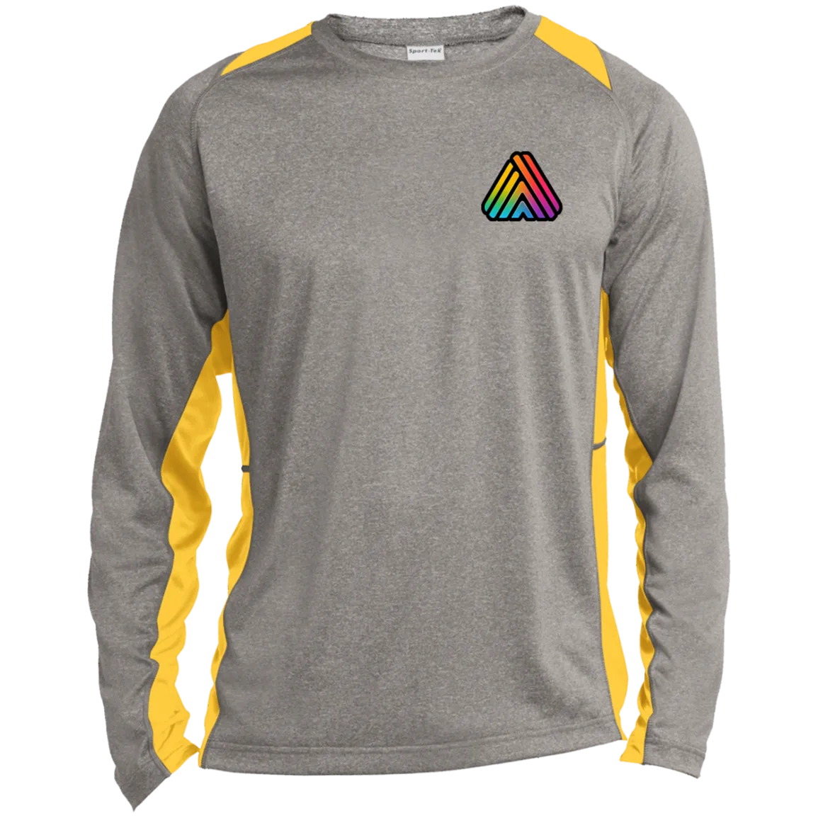 Qreatrz Long Sleeve Heather Colorblock Performance Tee