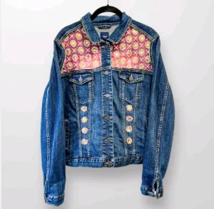 Reworked Ladies Denim Jackets made using Ladies Unbranded Denim Jackets, Style # CR882