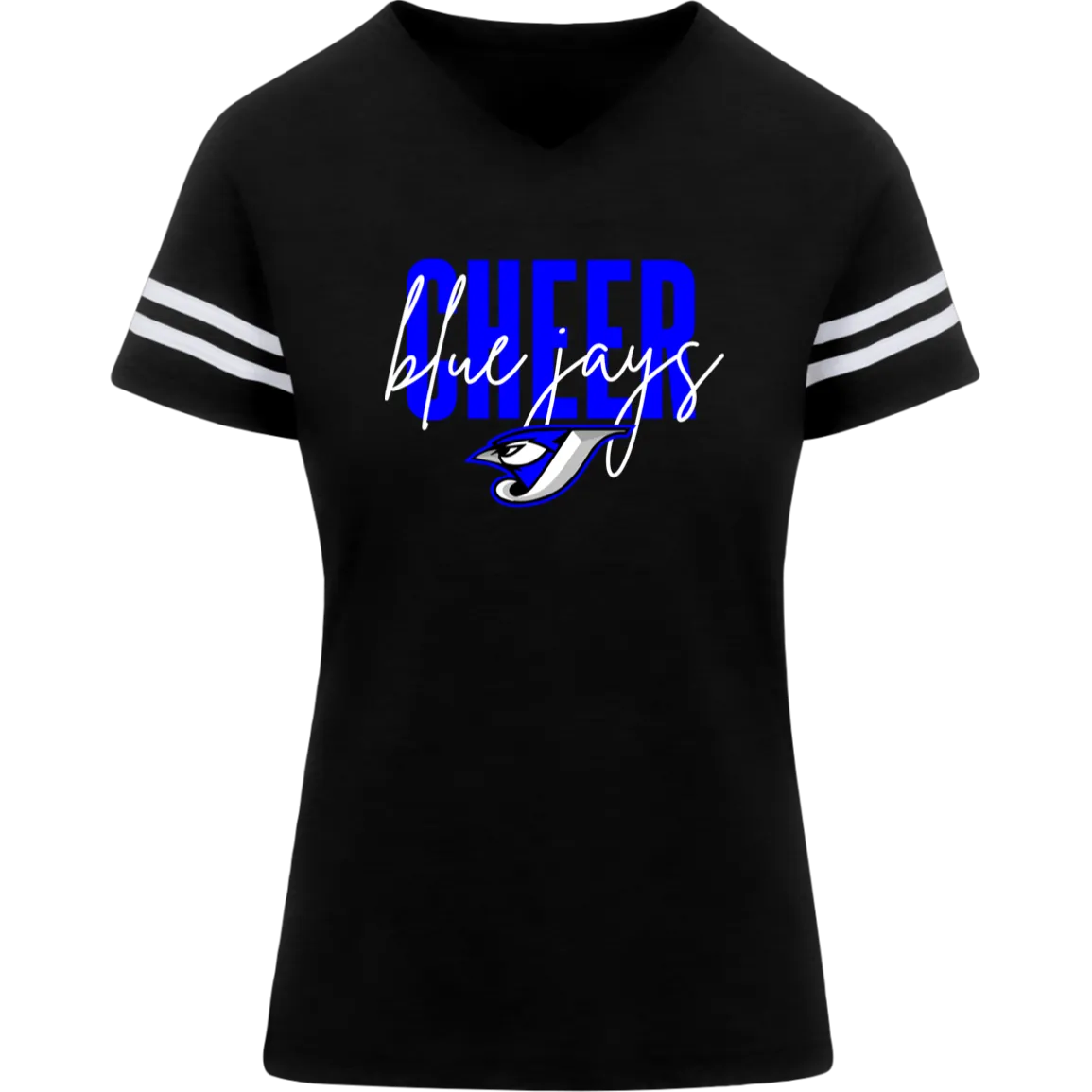 Script Cheer 3537 LAT Womens Football Tee