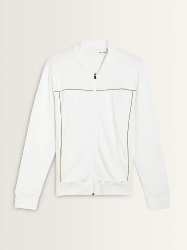 Studiofit Off-White Relaxed-Fit Jacket