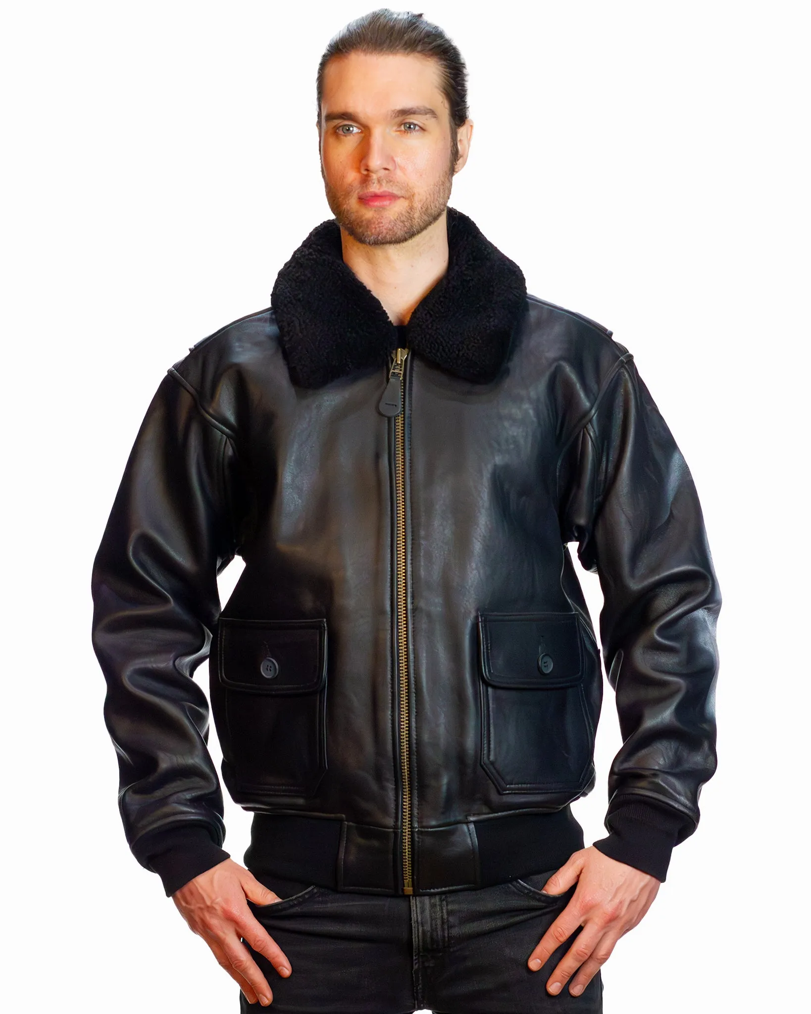 TOP GUN® OFFICIAL MILITARY G-1 LEATHER JACKET