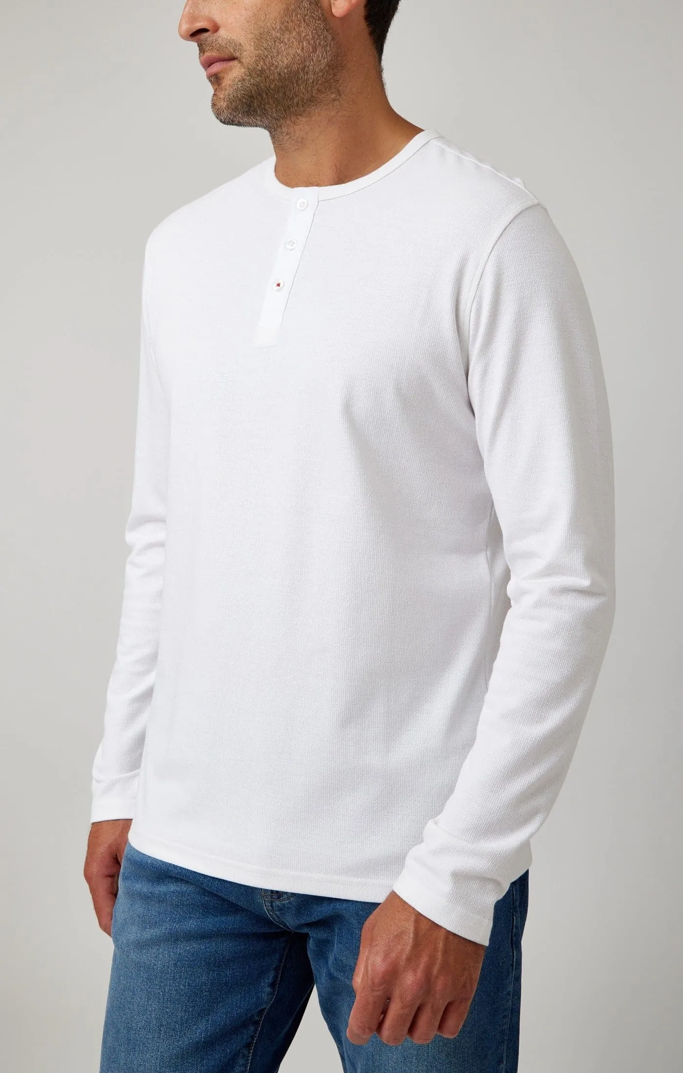 TRAILBLAZER - White Solid Henley