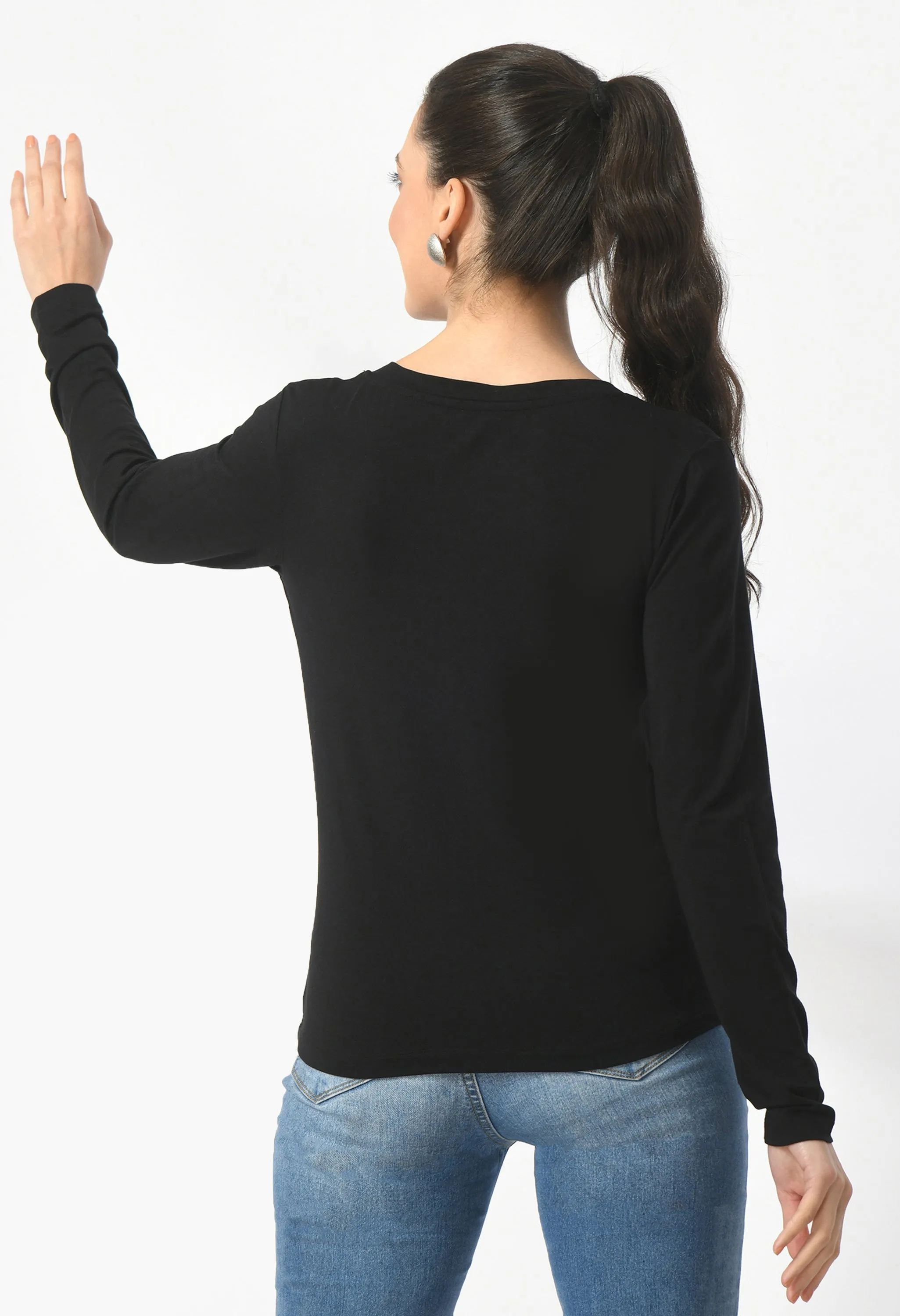 V-Neck Long Sleeve T-Shirt  #6004