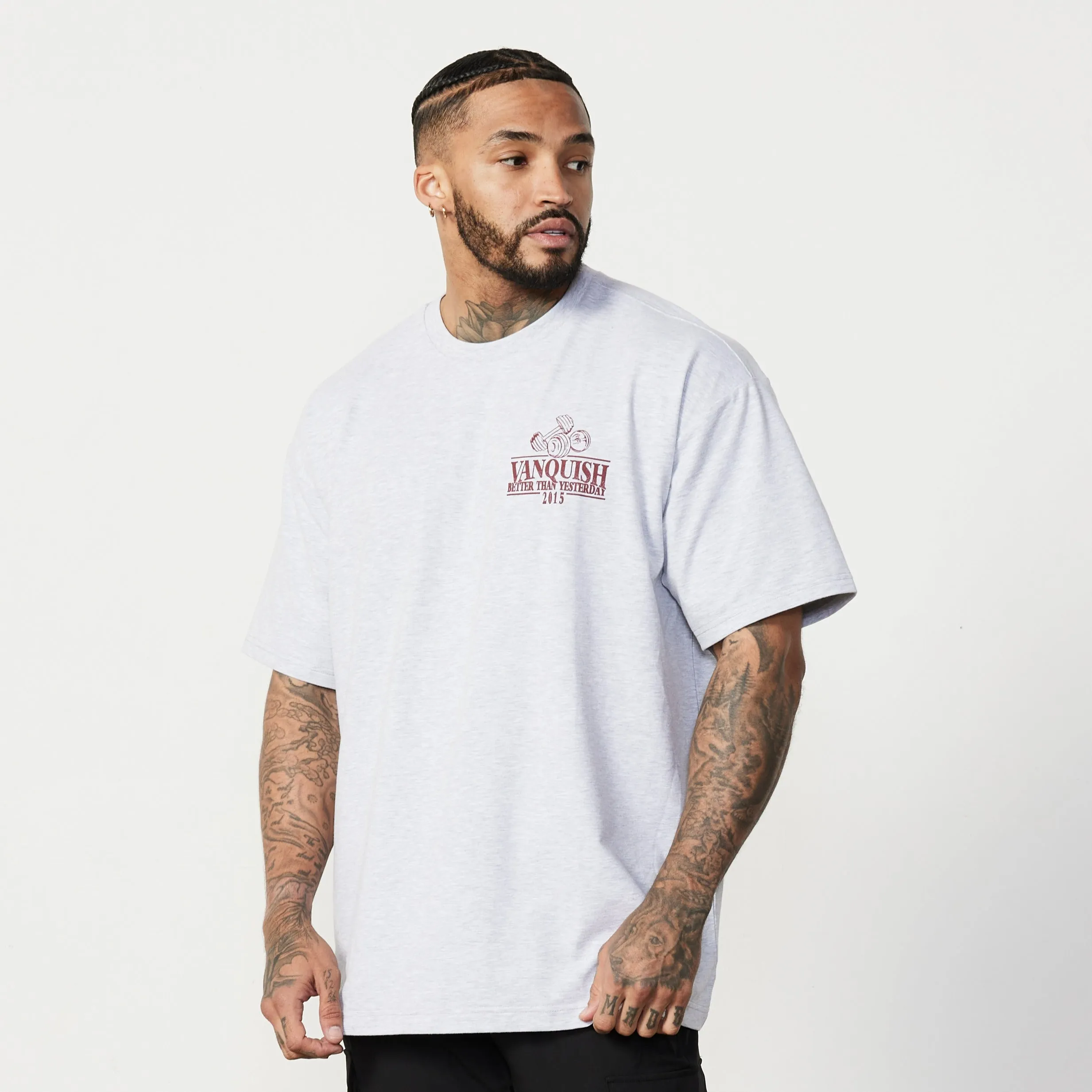 Vanquish TSP Light Grey Western Oversized T Shirt